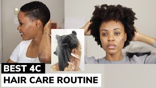 The BEST Natural Hair Care Routine for 4C Hair You Will Ever Watch! EXTREME HYDRATION AND GROWTH 🔥😱