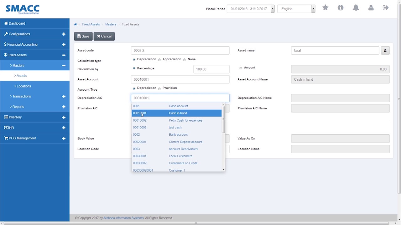 Fixed Assets - Masters - Fixed Assets