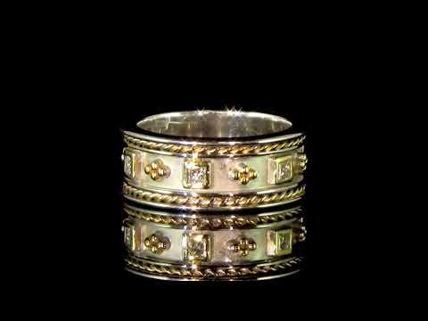 Lady's 14k White/Yellow Gold Diamond Eternity Ring