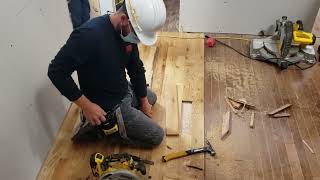 Changement de latte de bois franc