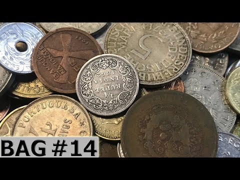 1860s COLONIAL SILVER & MORE Foreign Coin Searching 1/2 Pound Bag - Hunt #14