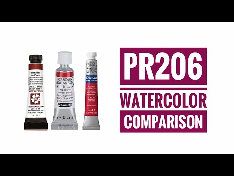 PR206 Watercolor Comparison - Daniel Smith - Schmincke - Cotman - Jackson’s