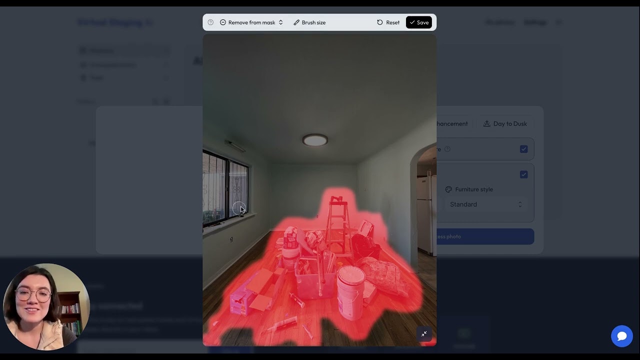 Tutorial on Removing Furniture and Clutter with Virtual Staging AI video thumbnail