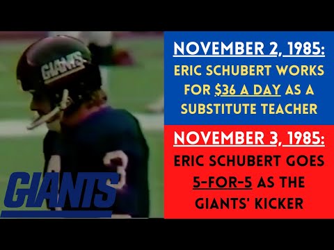Thumbnail for The GREATEST Debut in New York Giants HISTORY | Eric Schubert (1985 Giants) by Martin Curtis