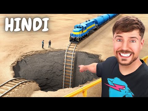 Train Vs Giant Pit in Hindi