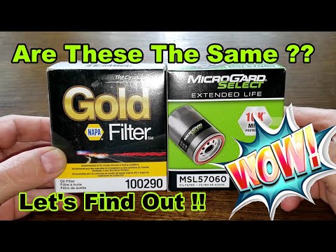 Napa Gold Oil Filter 100290 vs. MicroGard Select Oil Filter MSL57060, Oil Filter Comparison