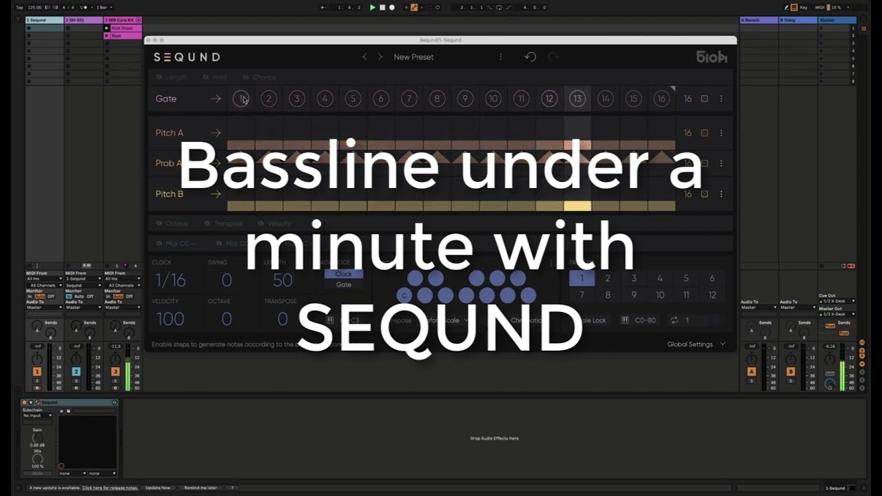 SEQUND Quick Tutorials: Create a cool  Bassline under a minute!