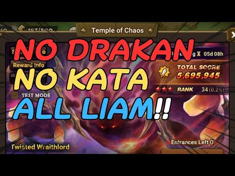 G3 WITHOUT FIRE DRAKAN AND KATARINA TEAMS 5.6M SCORE in The Fire Temple Of Chaos! - Summoners War
