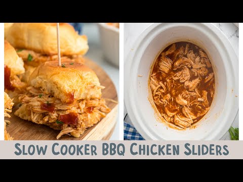 🌟 Perfect for Game Day: Crockpot BBQ Chicken Sliders! 🍴
