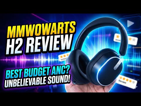 MMWOWARTS Hybrid Active Noise Cancelling Bluetooth Headphones,Bluetooth 6.0 Over Ear Wireless Headphones with 60H Playtime, Hi-Res Audio, Deep Bass, Memory Foam Ear Cups for Home Office Travel Black video review thumbnail