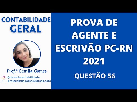 Prova de Agente e Escrivão PC-RN 2021 - Questão 56 COMENTADA