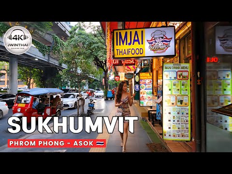 [4K] Sukhumvit Road Bangkok (Phrom Phong and Asok) 🇹🇭 Walking Tour