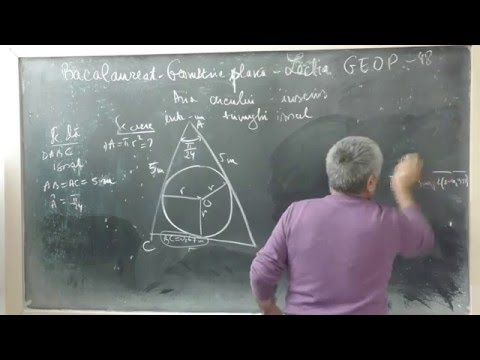 Lectia GEOP 48 - Aria cercului inscris triunghiului