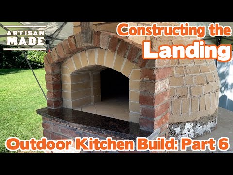 How to build a Brick Pizza Oven / Outdoor Kitchen Build / Part 6: How to Build the Landing