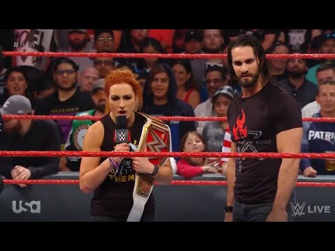 Becky Lynch and Seth Rollins Segment and Lacey Evans and Baron Corbin Raw 6/24/2019 HD
