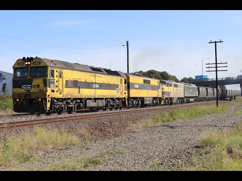 SSR 6MC4 Grain Train notches up at McIntyre Loop - G514, GM22, GM27 & RL302 - 22/01/2021