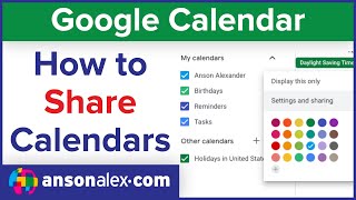 All Ways to Share a Google Calendar | Tutorial