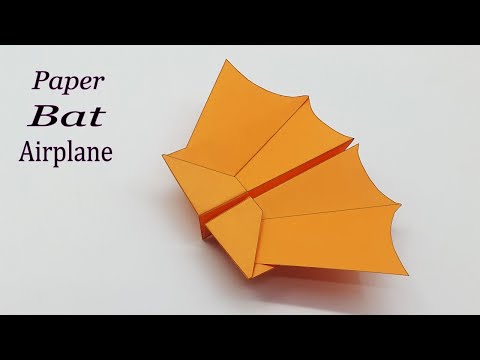 How To Make a Paper Bat Airplane  The Best Flying Like BAT  Origami Paper Plane