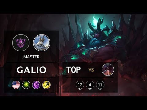 Galio Top vs Akali - NA Master Patch 9.24