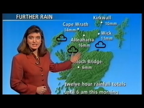 1995 BBC 1 Weather News, continuity, and "Neighbours" intro