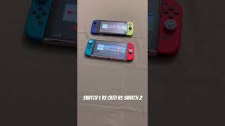 Nintendo Switch 1 vs OLED vs Nintendo Switch 2 ALL SIZES