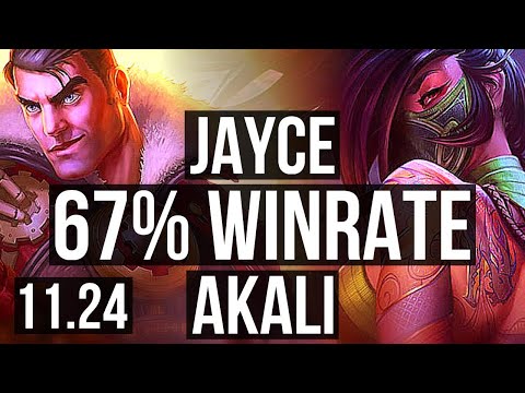 JAYCE vs AKALI (MID) | 67% winrate, Dominating | BR Grandmaster | 11.24