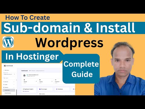 How Create Subdomain and How to Install WordPress in Hostinger