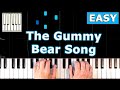 The Gummy Bear Song Piano Tutorial Easy