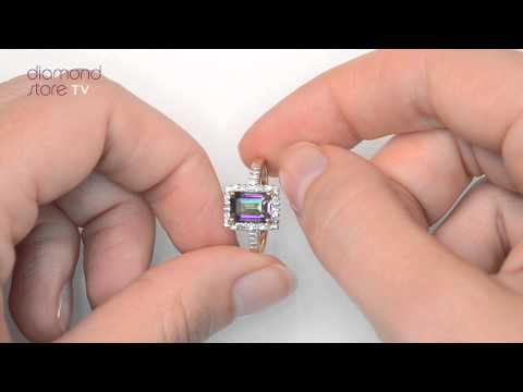 Topaz 2.00CT And Diamond 9K Yellow Gold Ring - E5482