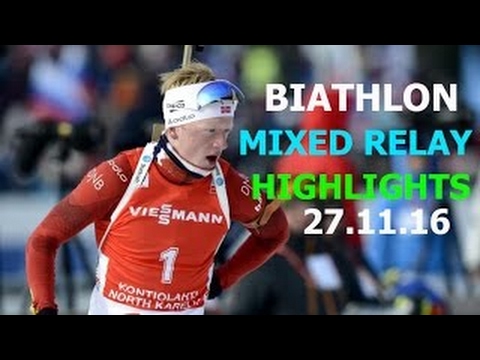 BIATHLON MIXED RELAY 27.11.2016 World Cup 1 Ostersund (Sweden)