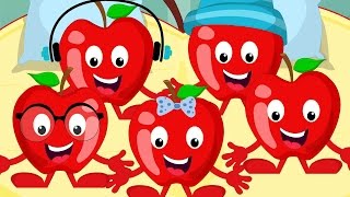 Five Little Apples | Kids Nursery Rhyme | Children's Song | Video For Infants