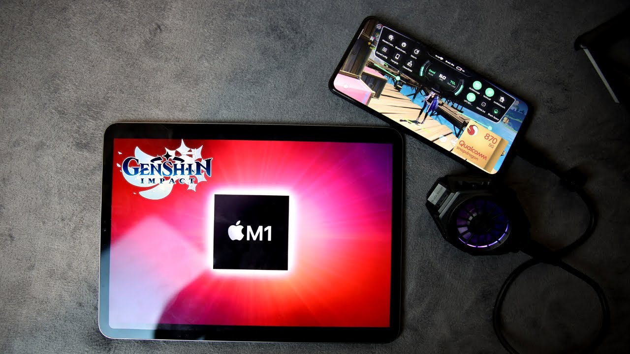 iPad Pro M1 2021 vs Black Shark 4 Genshin Impact high graphic challenge…