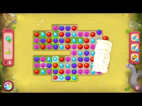 Gardenscapes 2443 Hard Level - 14 moves - NO BooSTERS