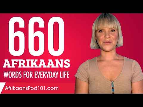 660 Afrikaans Words for Everyday Life - Basic Vocabulary #33