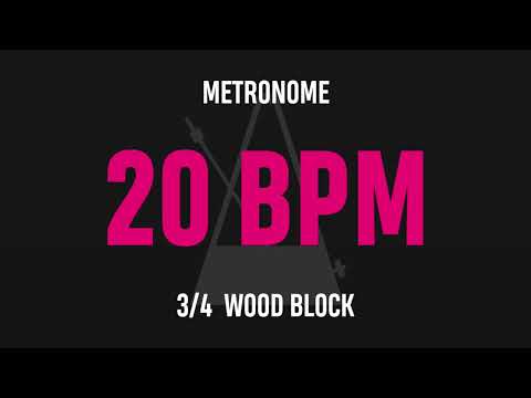 20 BPM 3/4 - Best Metronome (Sound : Wood block)
