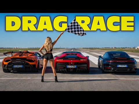 Una PAZZA GIORNATA di DRAG RACE tra SUPERCARS 🔥🏁