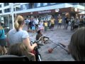 Guy at Sylt makes music with drain pipe (Didgeridoo) and Hang (2/3)