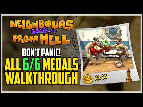 Neighbours Back From Hell - Don't Panic! - All Medals 100% Walkthrough