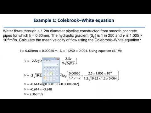 6.5 Example 1 Colebrook–White equation