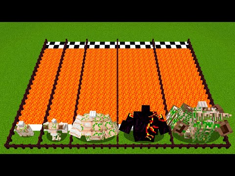 What All Mutant Iron Golem will be able to walk the lava road?