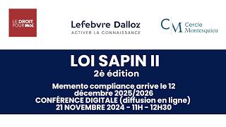 Conférence Loi Sapin II du 21 novembre 2024