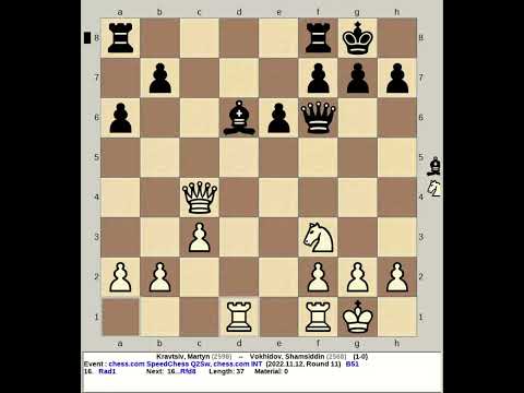 Kravtsiv, Martyn vs Vokhidov, Shamsiddin | SpeedChess Q2Sw 2022, chess com
