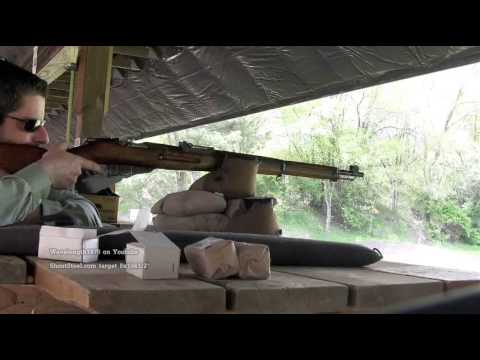 Finish M39, Russian heavy ball ammo, ShootSteel.com target at 100 yards