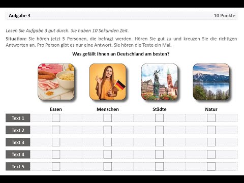 ÖSD A1 Modellsatz Nr. 19 - HÖREN (AUFGABE 1/2/3) !NEU!