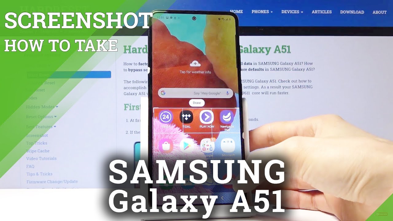 How to Take Screenshot in Samsung Galaxy A51 – Save screen
