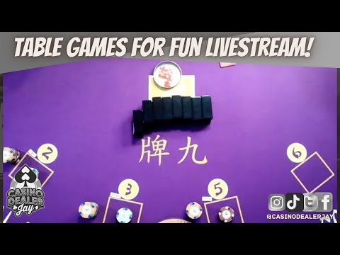 Pai Gow Tiles - 8 Hand Saturday Night Livestream!  Casino Dealer