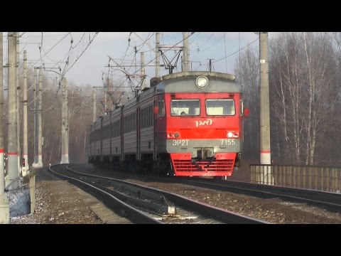 Электропоезд ЭР2Т-7155 перегон Дорохово - Тучково