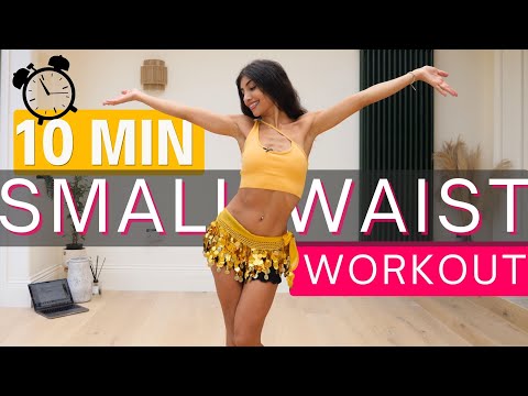Belly Dance for an XS Waist | 10 Minute Fat Burning Workout!  🔥