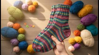 Knit Socks Like a Pro! 🧦 The Easiest "No-Fail" Method for Beginners