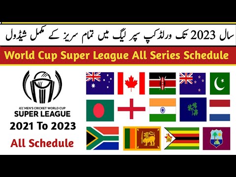 All Series Schedule ICC World Cup Super League 2021-22 | World Cup Super League All Series Schedule